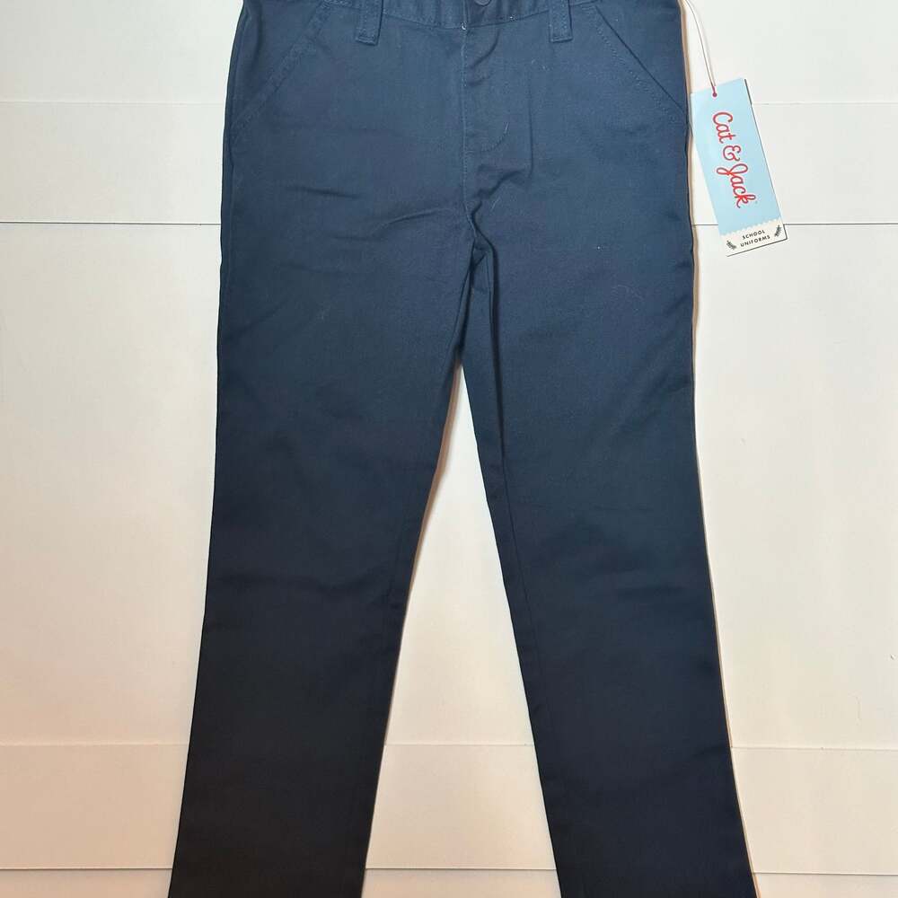 NWT Cat & Jack School Uniform Pants Blue Size 4